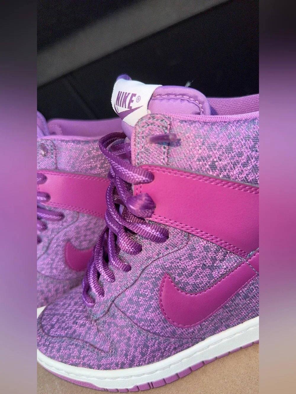 Nike Dunk Sky Hi Magenta/Purple High-Top Sneakers